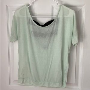 Charlotte Russe Green Shirt with Black Strap Back